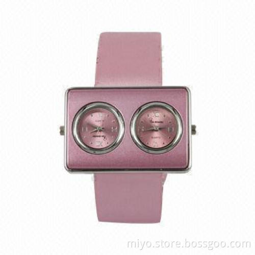 2013 fashionable spray paint lady's wristwatches in alloy case and PU strap